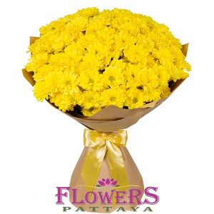 Yellow Chrysanthemums Sumer Sun from Flowers-Pattaya