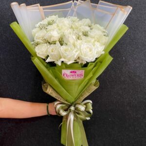 Tender love bouquet - 25 White Roses (Flowers-Pattaya)