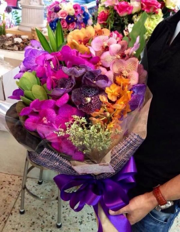 Mixed Orchids bouquet 1 - Flower Delivery Pattaya