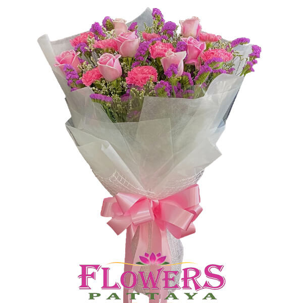 Flourishing Beauty bouquet - Roses + Carnations