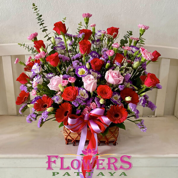 Bright Dreams flower basket from Flowers-Pattaya