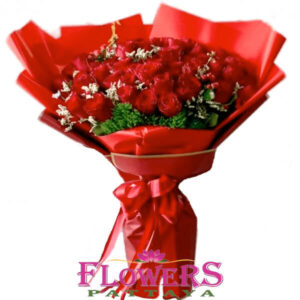 50 Red Roses - Flowers-Pattaya