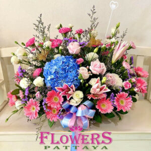 Hydrangea Haven basket - Flower shop in Pattaya