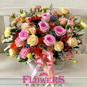 Gentle Touch Flower basket from Flowers-Pattaya