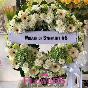 Wreath of Sympathy 5 - Flowers-Pattaya (Funeral flowers)
