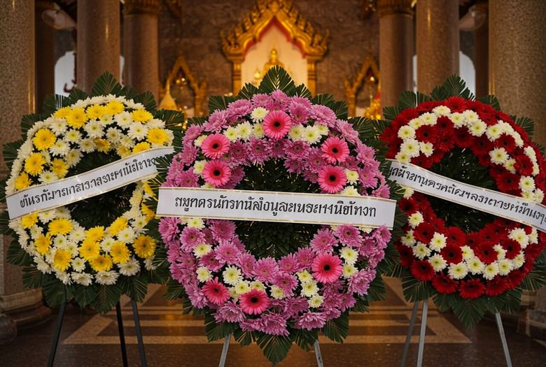 Wreaths of Sympathy Collection (Funeral Wreaths) - Flowers-Pattaya