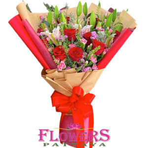 Romantic Desire (mixed flowers bouquet) - Flowers-Pattaya shop