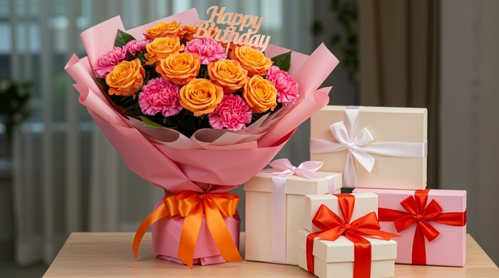 Flower bouquet from Flowers-Pattaya - always good birthday gift with delivery in Pattaya