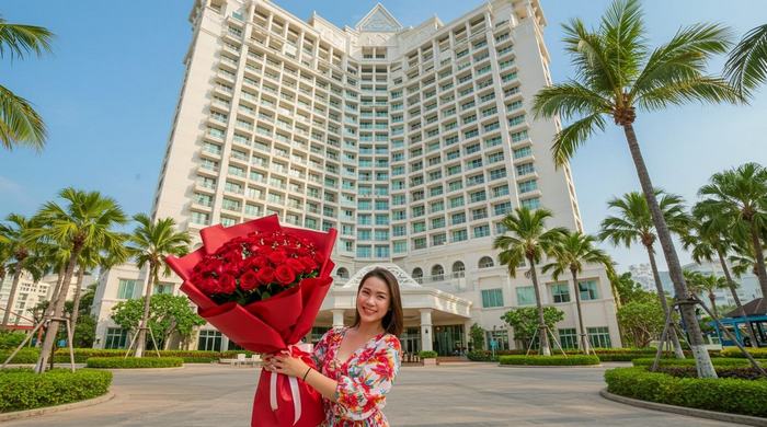 Big flower bouquet near the condo in Pattaya