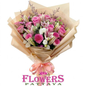 Romantic Embrace bouquet - Flowers-Pattaya shop